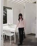 Lajeun Low Rise Slit Cotton Bootcut Pants