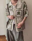 Clover Crochet Short Sleeve Cardigan