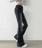 Pelvic Pad Slim Span Bootcut Denim Pants