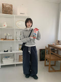 Tomiki banding string dot fleece wide pants