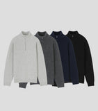 Yuo high neck half zip-up knit