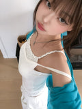 Cheek Flower Layered Sleeveless