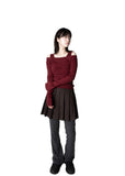 STRIPE PINTUCK PLEATS MINI SK