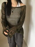 Leaking Punching Net Oversized Fit Knitwear