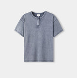 Sein Pigment Henley Neck Short Sleeve T-shirt