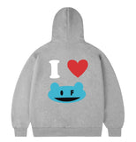 [UNISEX]I LOVE OF Hood Zip-Up