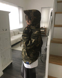 Teebu Camo Half Zip Hooded T-Shirt