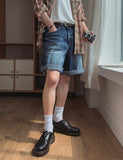 Rondi Ambo Washed Half Denim Pants