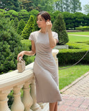 Jelenin Draped Shirred A-line One Piece