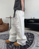 Karud lettering cotton pants