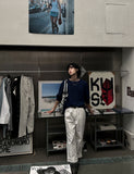Breeze one-tuck cotton wide pants