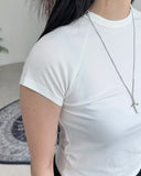 Ravi raglan cropped short-sleeved T-shirt