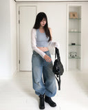 Tove Vintage Damaged Denim Pants
