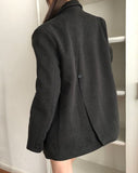 Yubil Button Collar Pocket Blazer Jacket