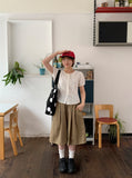 Coal Pintuck Cotton Banding Bermuda Pants