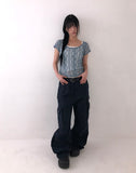Obnin Lace Short Sleeve T-shirt