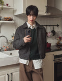 Log Mohair Wool Crop Jacket
