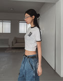 88 line crop short sleeve