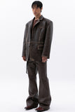 rockstern leather bootcut pants