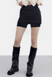 On-Fee Layered Eyelet Biker Pants