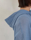 Ottle See-Through Hood Check Shirt