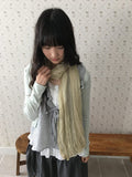 Hakeel Check Shirring Lace Layered Blouse