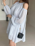 Keron Chiffon Off Shoulder Mini One Piece