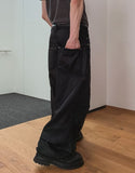 Cozy Stud Coating Wide Pants