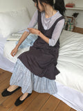 Ripe See-through Dot Three Quarter See-through Layered Tee