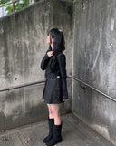 Bobo Black Denim Cargo Mini Skirt