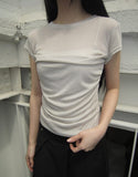 Bonir Side Shirring Short Sleeve T-shirt