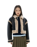 Crop Shearling Boucle Mustang