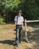 Greece vintage washed denim pants
