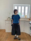 [unisex] Whiyo Keyring Raw Denim Banding Bermuda Pants