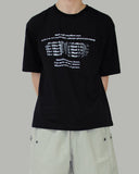 Bling lettering short sleeve t-shirt