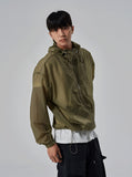 Bold cap windbreaker