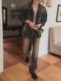 Desert washed wide denim