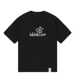 shine on flower smile short sleeve tee