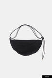 Half-moon pleated 2-way bag