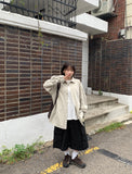 Corody Banding String Corduroy Cargo Bermuda Pants