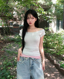 Bendy Slim Ribbed Two-Way Short Sleeve