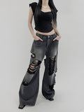 Philip Damage Wide Denim