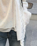 Juron Rose See-through Lace Scarf