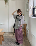 [Unisex] Hion Stripe Collar Over Short Sleeve Tee