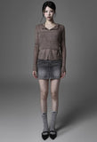 Vintage brushed denim skirt
