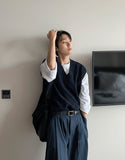 block knitted vest