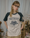 Detroit Raglan Short Sleeve Tee