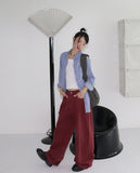 [MADE] Deepening two pintuck maxi wide pants