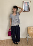[unisex] Hippie Pintuck String Parachute Wide Banding Pants