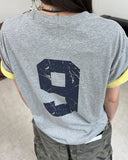 Silence Numbering Crop Short Sleeve Tee